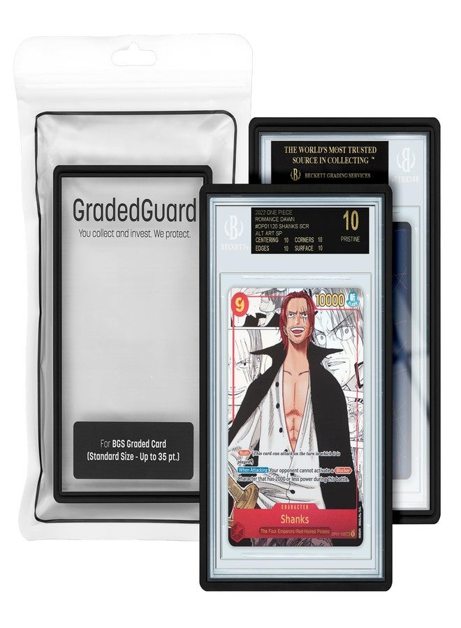 GradedGuard Graded Card Guard Case for Standard BGS Slab Case | Multiple Colors | Soft Touch Matte Finish | Stackable | Made to Fit BGS | Two Piece TPU and PC Design. (Black) - Image 1